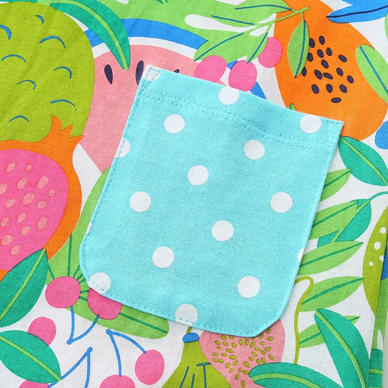 Kids Fruit Print Dress for Girls Summer Wear