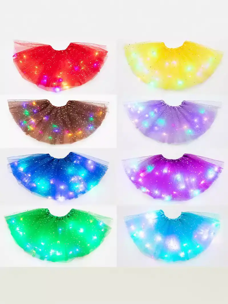 LED Starry Tutu Skirt for Kids, Multi Color, Lightweight, Durable