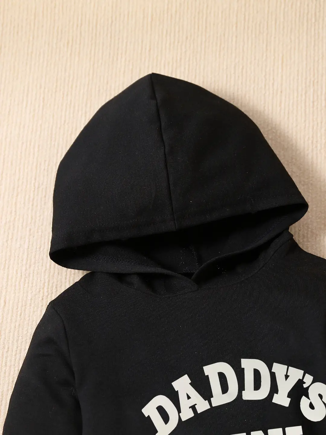 Black "Daddy's Mini" Hoodie & Joggers Set for Kids 1-5