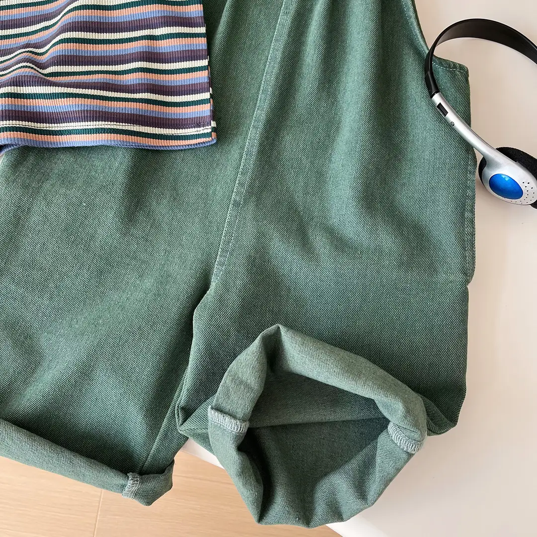 Kids Striped Tank Top & Shorts Set for Girls Summer Wear