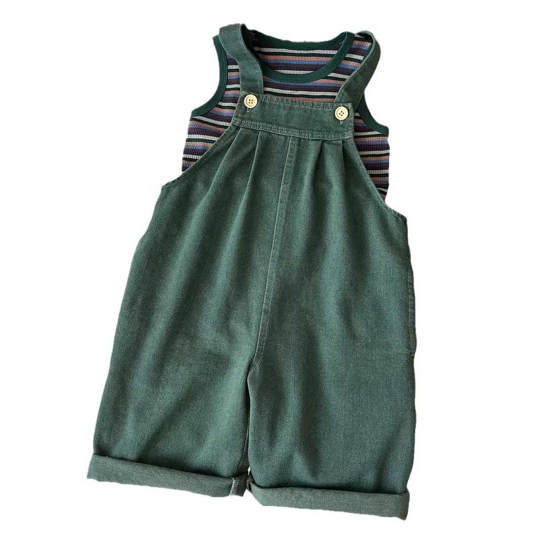 Kids Striped Tank Top & Shorts Set for Girls Summer Wear