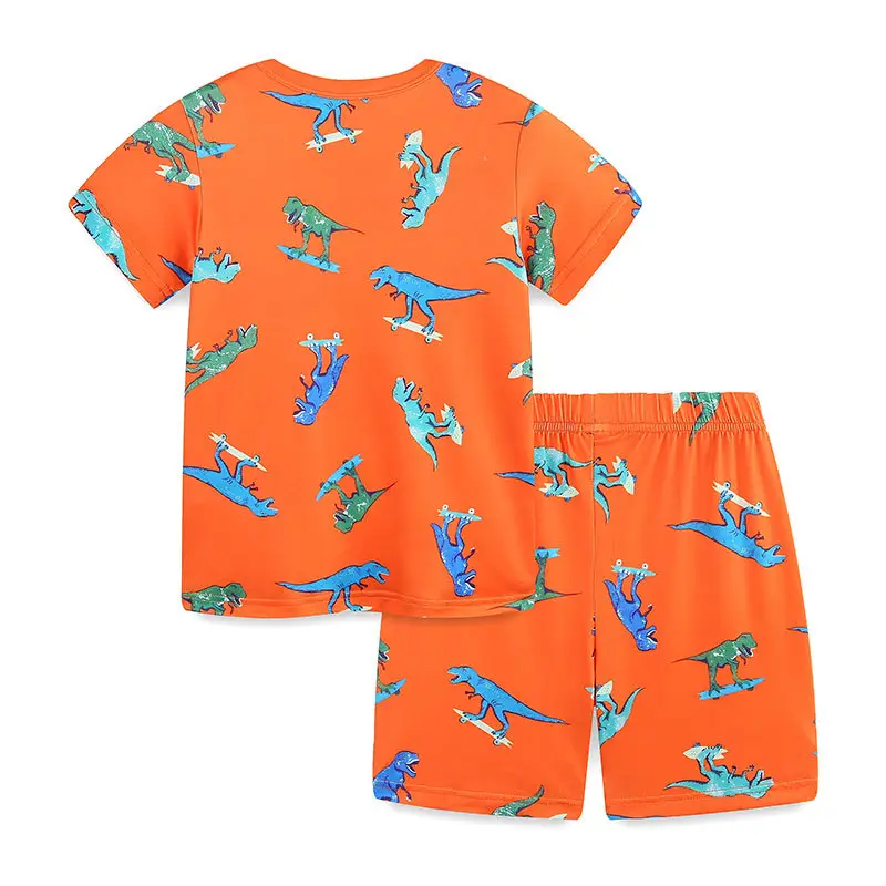 Orange Dinosaur 2-Piece Kids Set for Boys