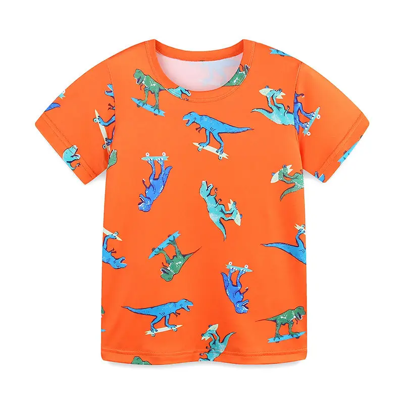 Orange Dinosaur 2-Piece Kids Set for Boys