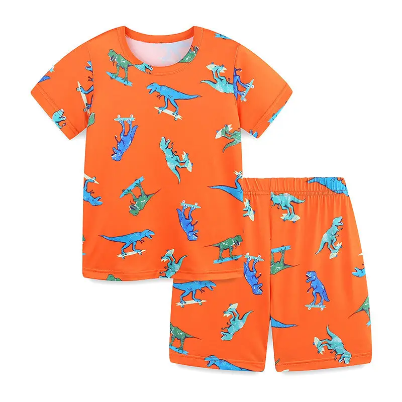 Orange Dinosaur 2-Piece Kids Set for Boys