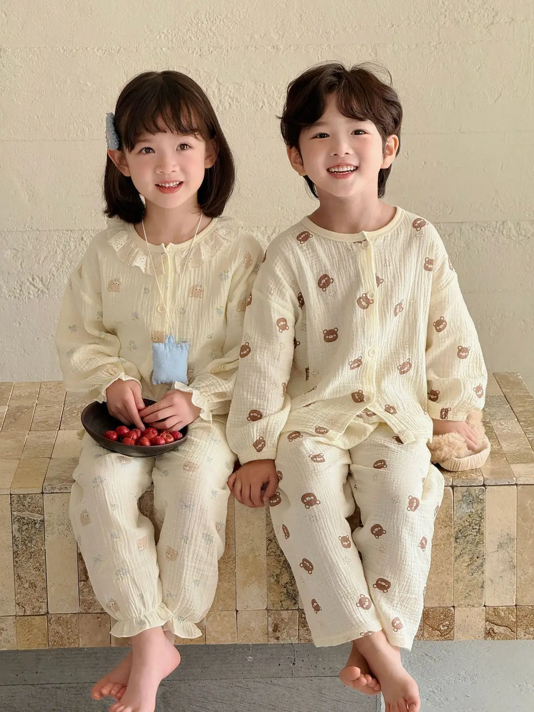 Kids Cotton Pajamas Spring New Cartoon Print