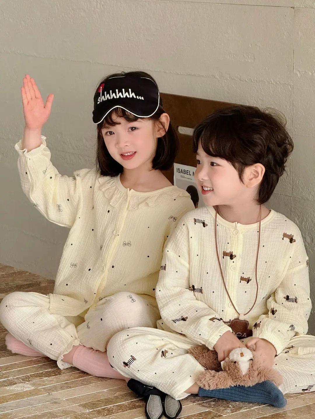 Kids Cotton Pajamas Spring New Cartoon Print