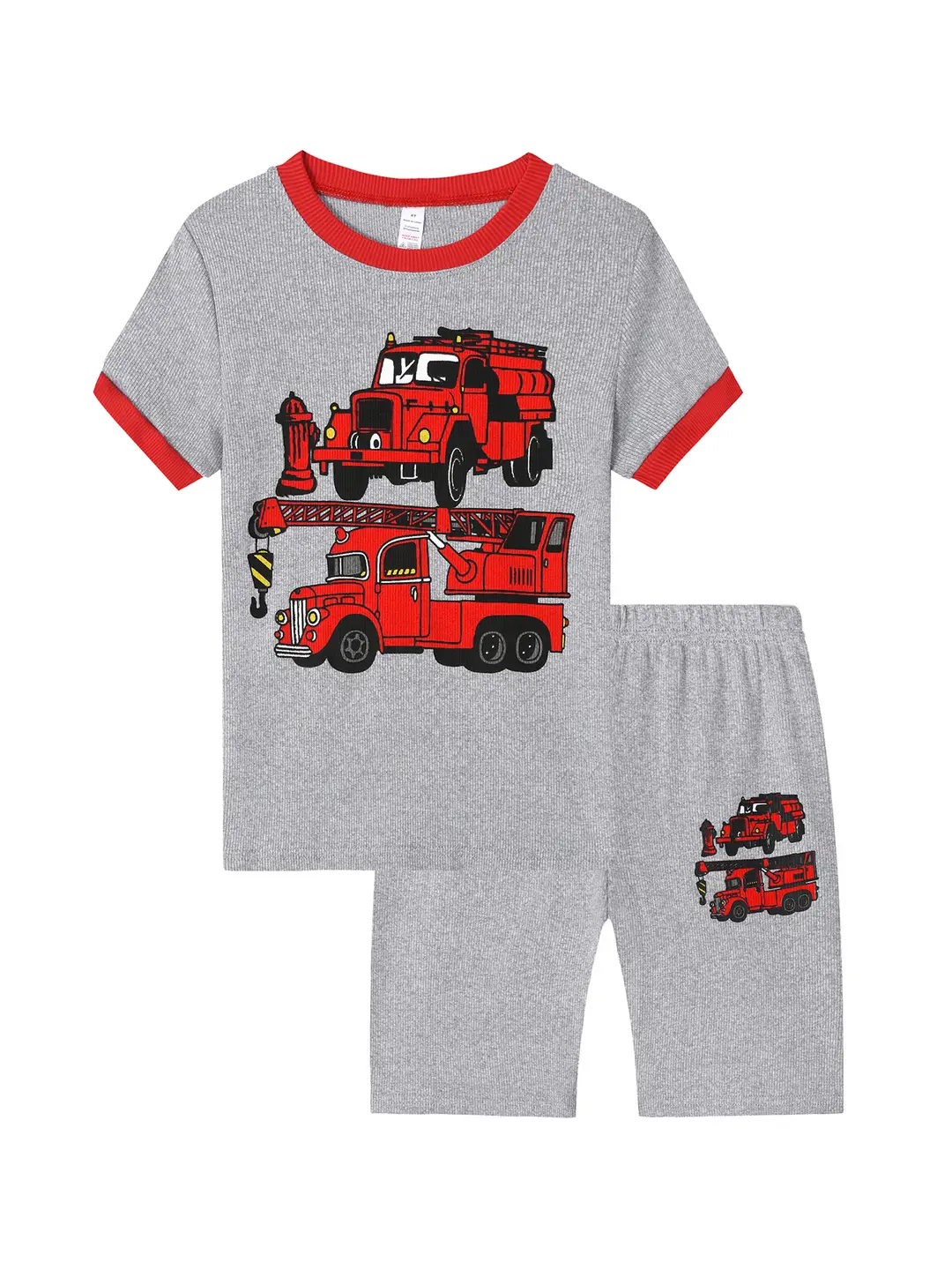Kids Engineering Vehicle Pajamas Set Multi Color