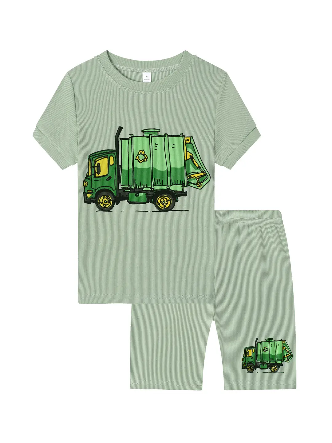 Kids Engineering Vehicle Pajamas Set Multi Color