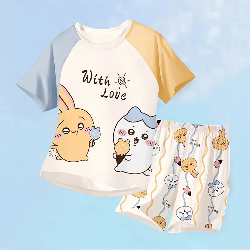 Cute Cartoon Pajama Set for Kids 5-12 Years