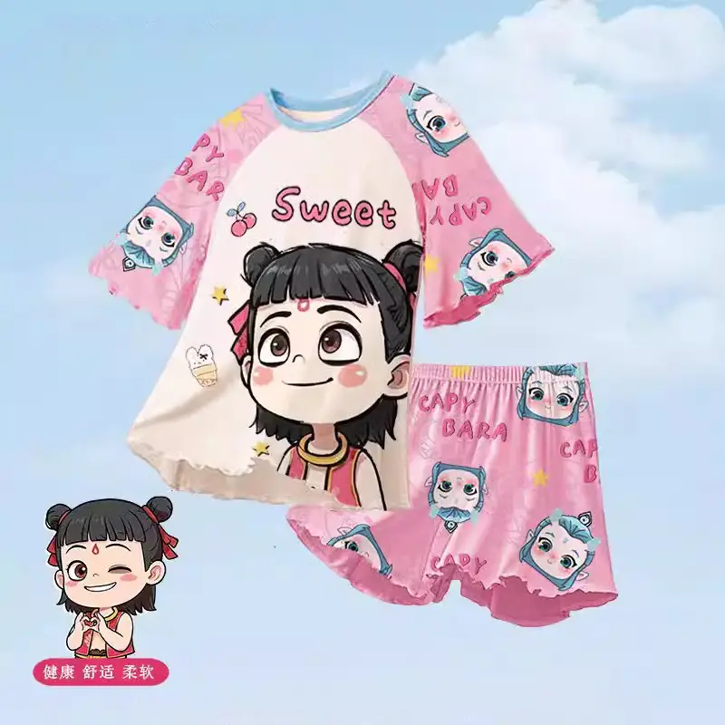 Cute Cartoon Pajama Set for Kids 5-12 Years