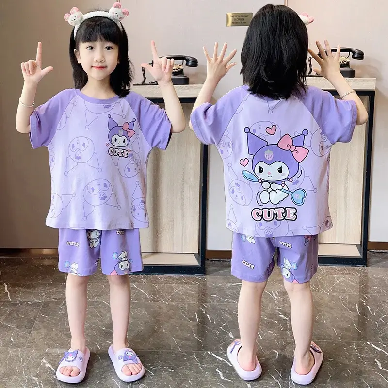 Cute Cartoon Pajama Set for Kids 5-12 Years