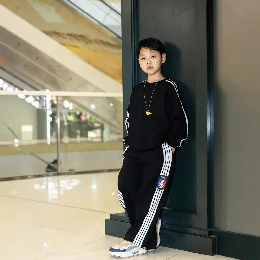 Kids Yellow Streetwear Suit for Boys Girls Spring Wear