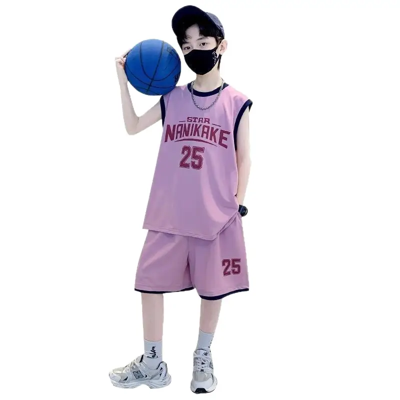 Kids Star Nanikake Sleeveless Vest & Shorts Set Pink