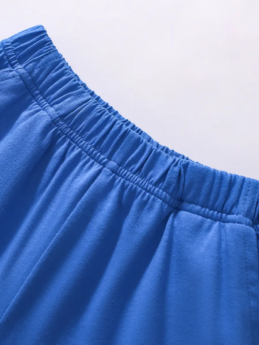 Kids Shark Print Blue Shorts Suit for Boys