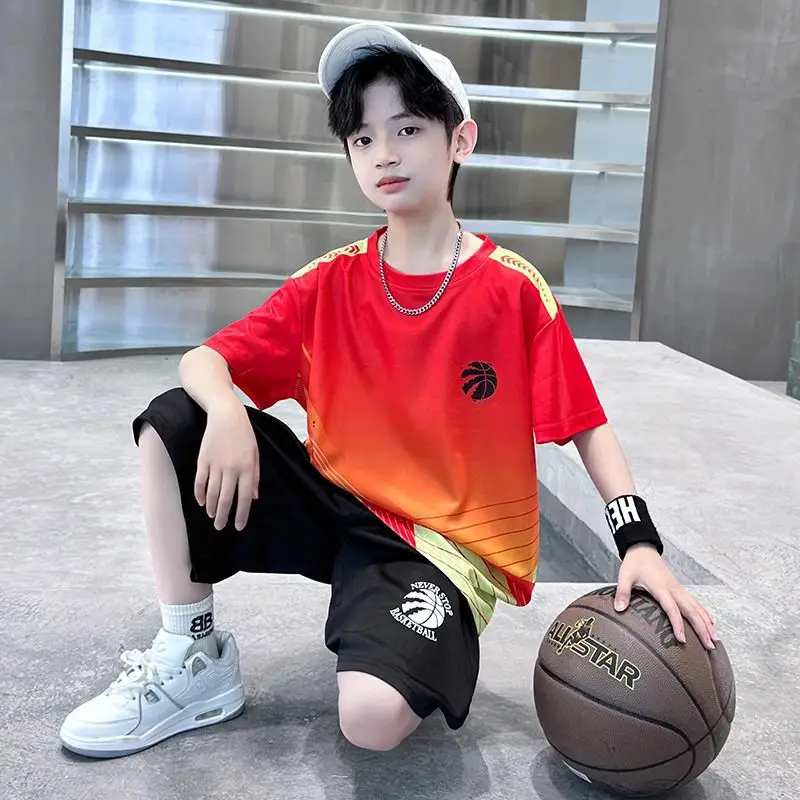 Kids Gradient Blue Sportswear Set for Boys