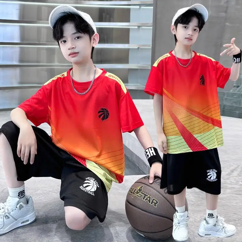 Kids Gradient Blue Sportswear Set for Boys
