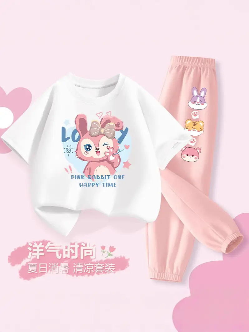 Cute Girl Cotton Summer Set for Girls