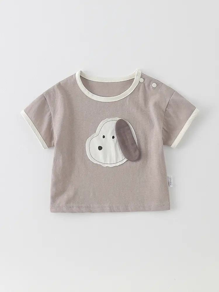Baby Dog Appliqué Summer Suit for Kids