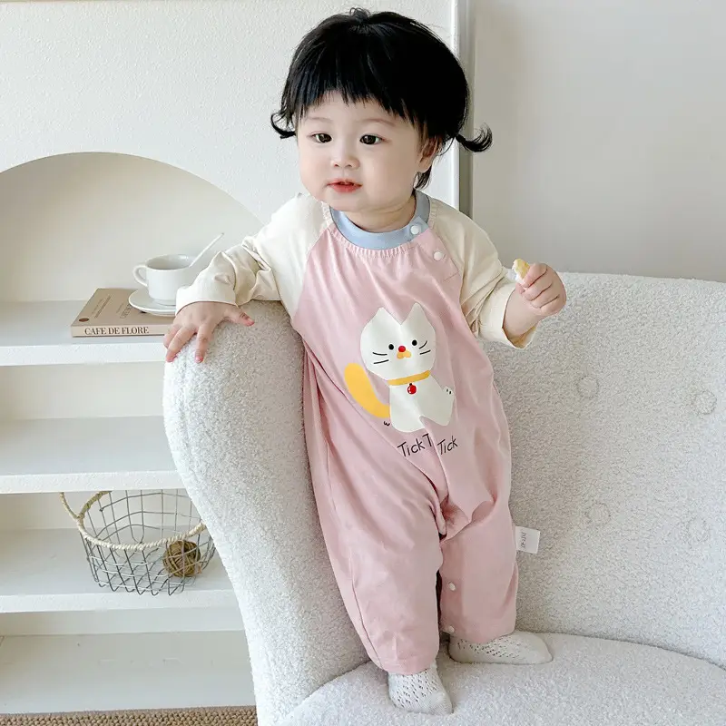 Baby Cat Pajamas Pink All-In-One Set for 2 Years