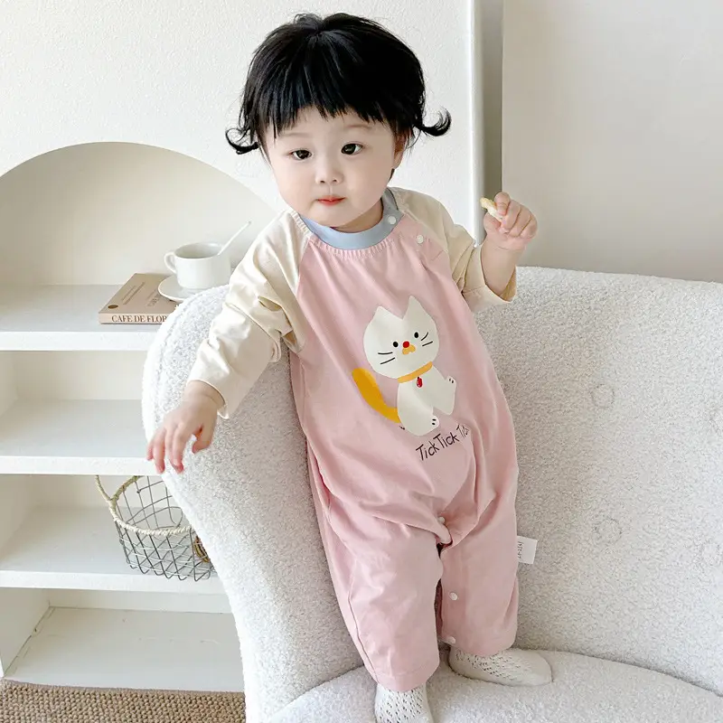 Baby Cat Pajamas Pink All-In-One Set for 2 Years