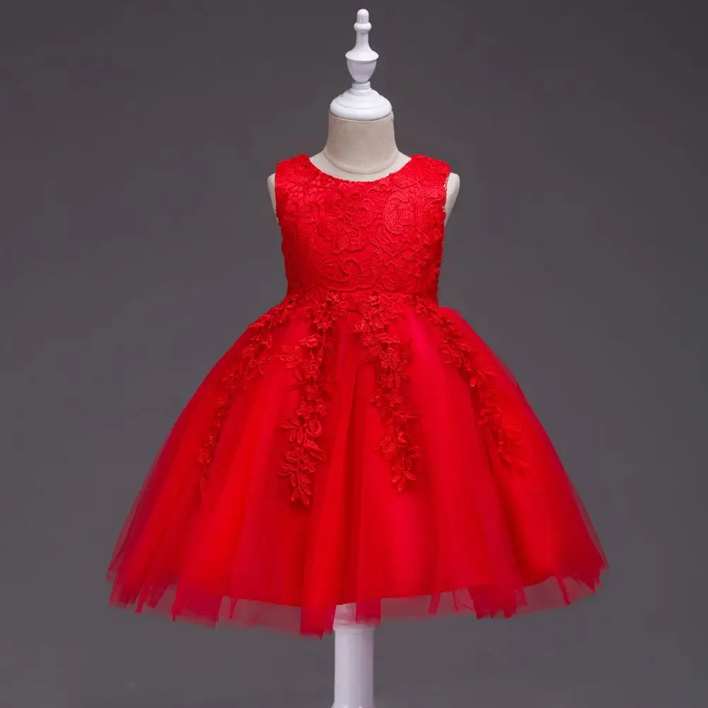 White Princess Tulle Dress for Girls 3-8Yrs
