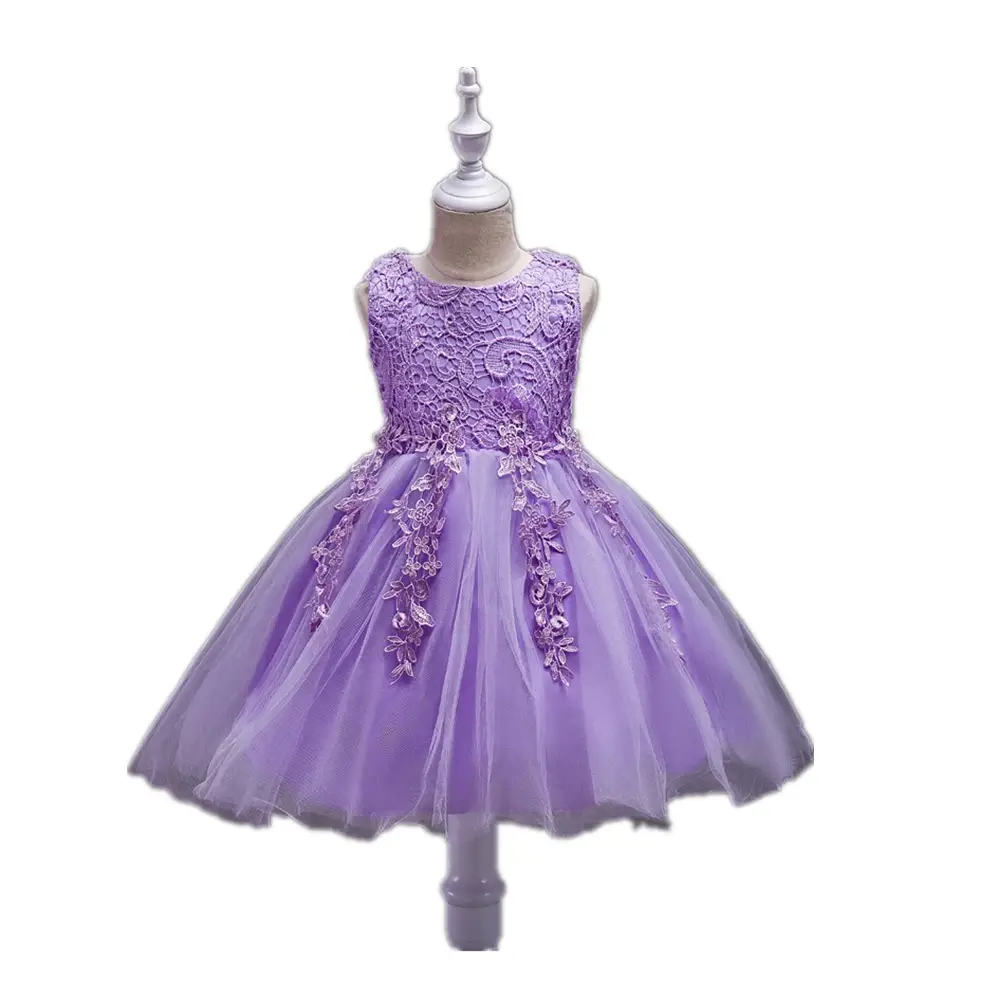 White Princess Tulle Dress for Girls 3-8Yrs