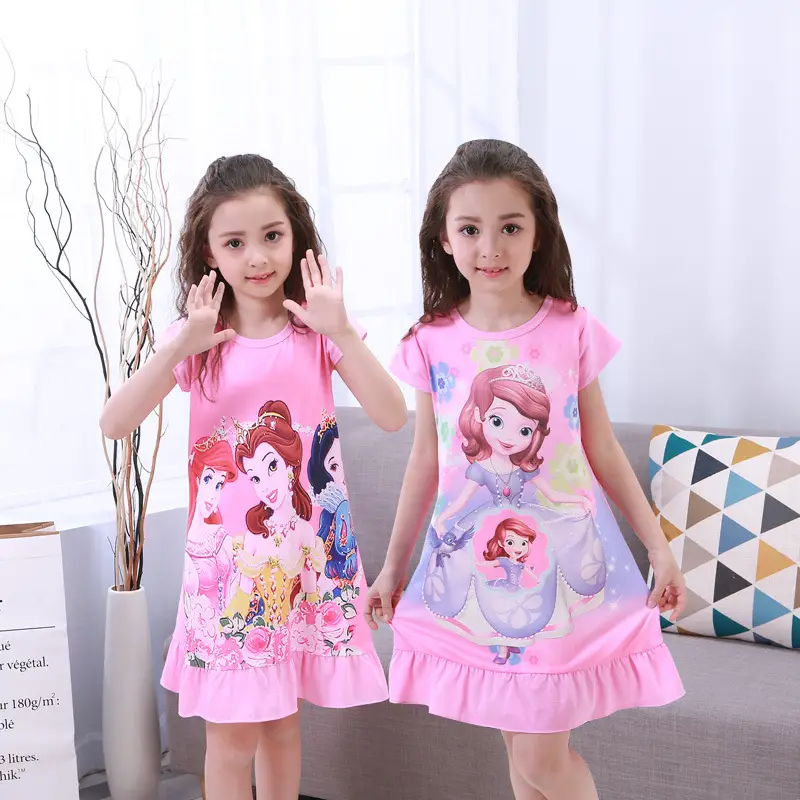 Pristine Princess Nightgowns for Girls Cotton Summer