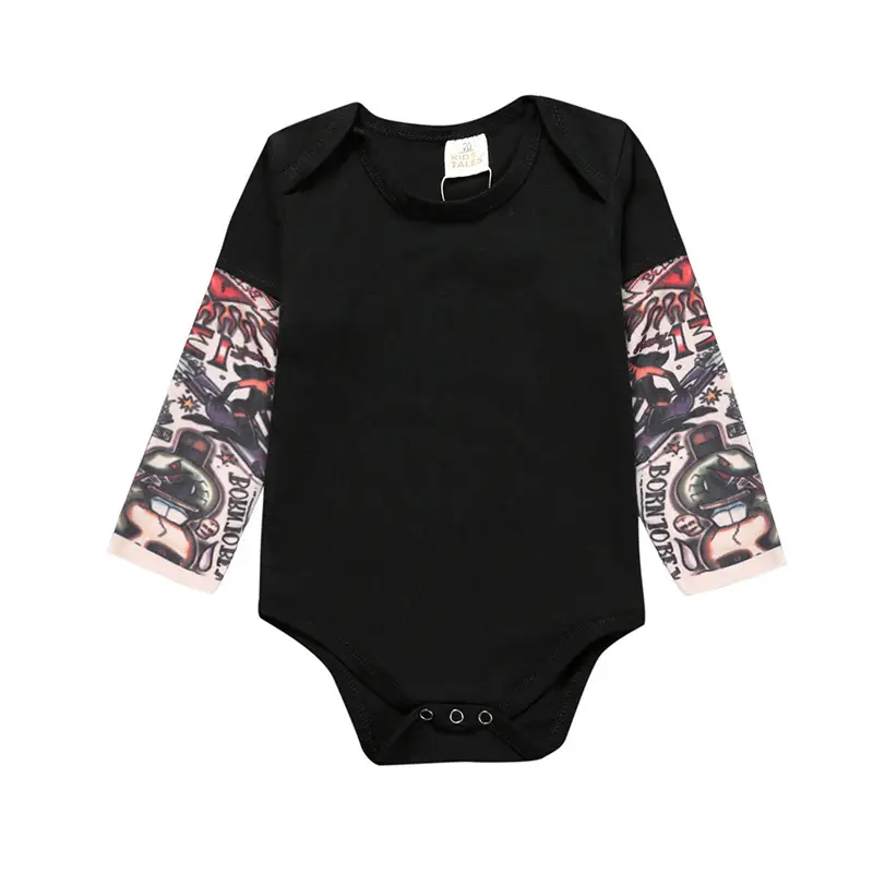 Baby Tattoo Rompers Cotton Summer Wear 0-3Y