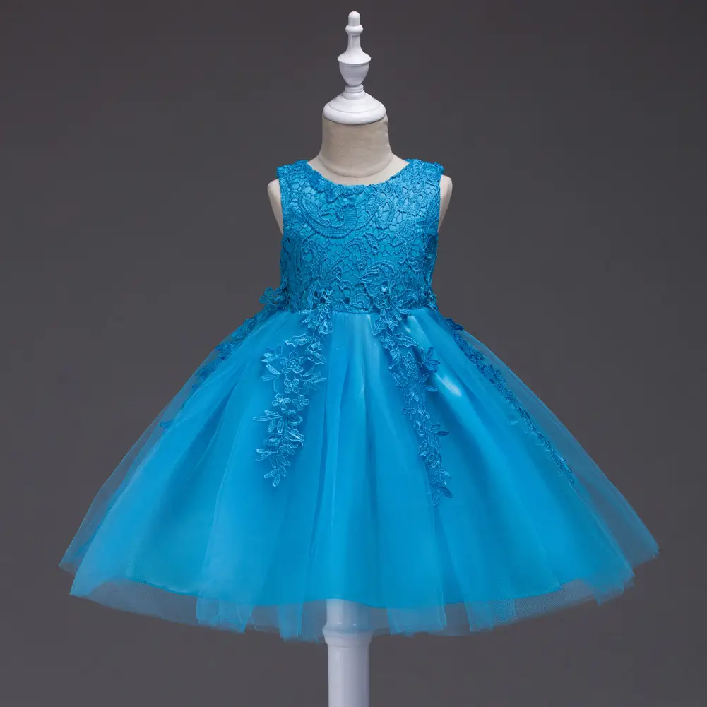 Pink Lace Tulle Dress for Girls 3-6 Years