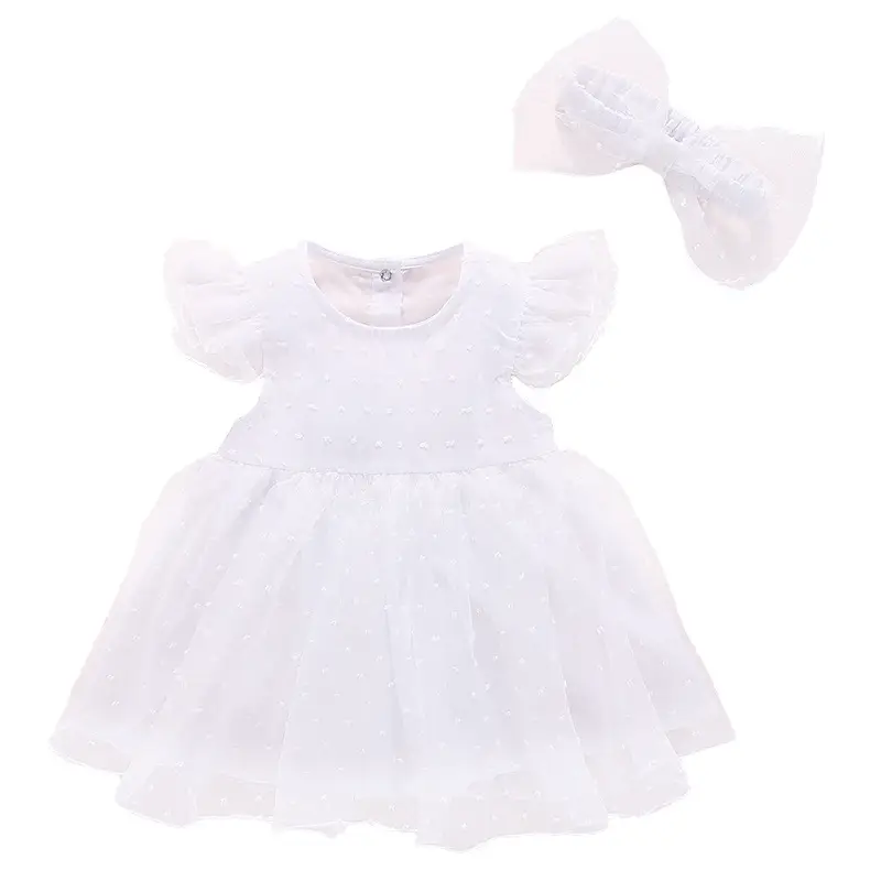 Baby Red Ruffled Dress Lightweight Summer Wear
