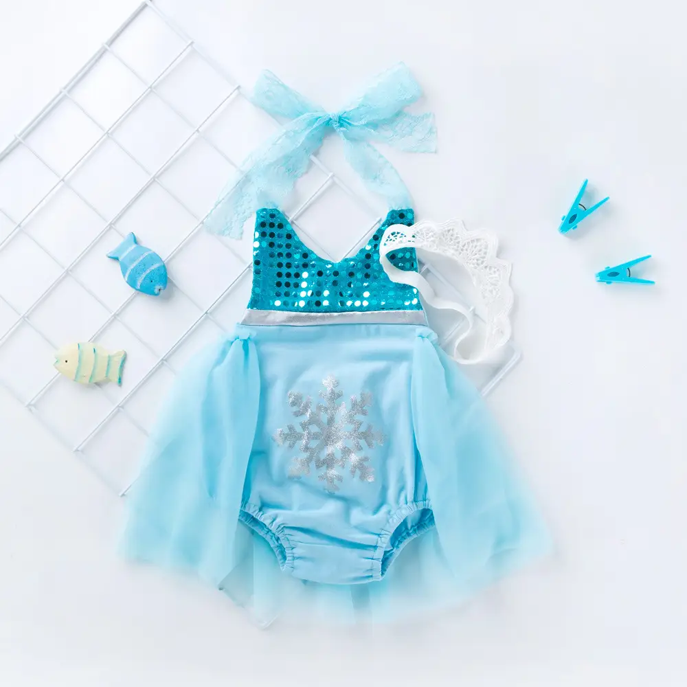 Baby Mermaid Dress Green Purple Scale Headband