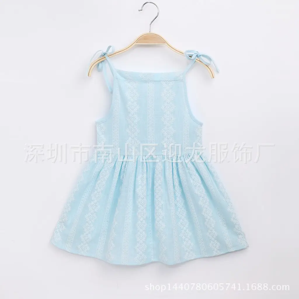 Baby Sleeveless Floral Dress Pink Cotton Summer Wear