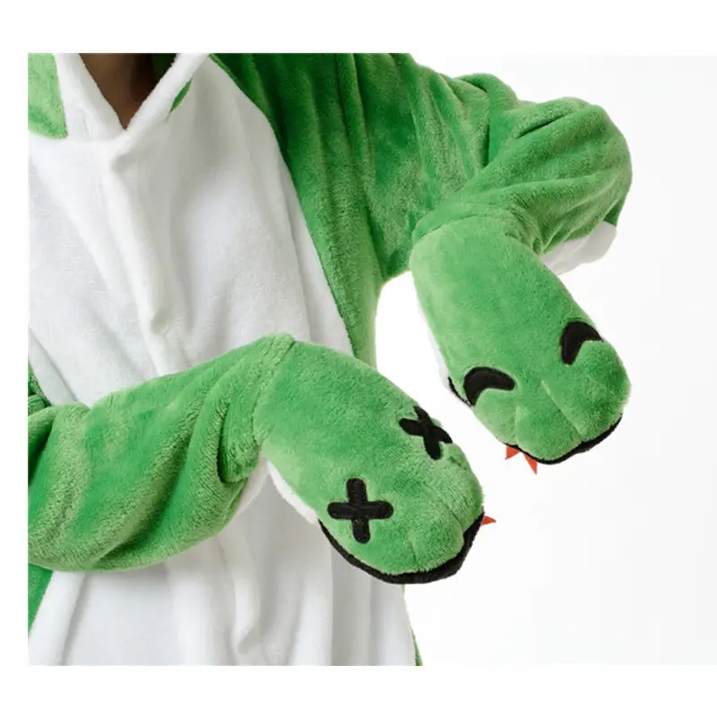 Green Snake Onesies for Kids Warm Pajamas