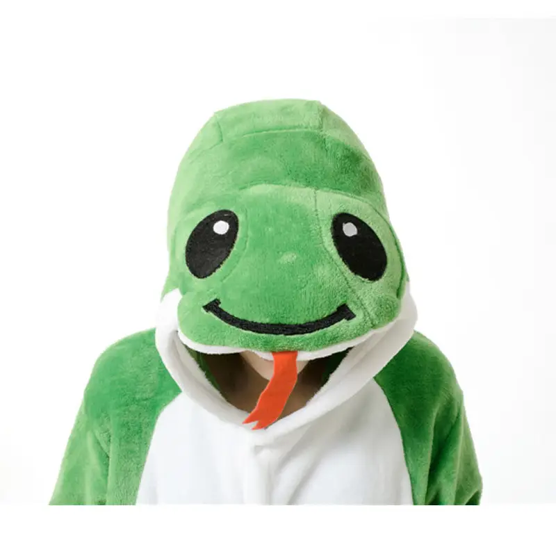 Green Snake Onesies for Kids Warm Pajamas