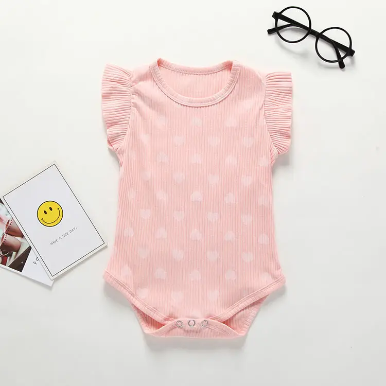 Baby Heart Long Sleeve Onesie Cotton Spring Wear
