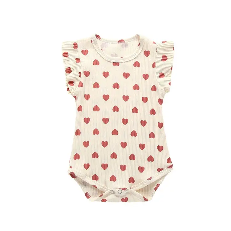 Baby Heart Long Sleeve Onesie Cotton Spring Wear