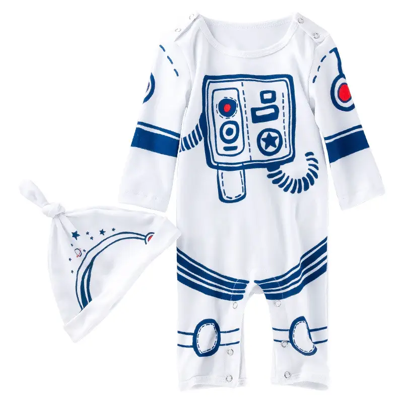 Astronaut Baby Suit White Blue 0-2Y