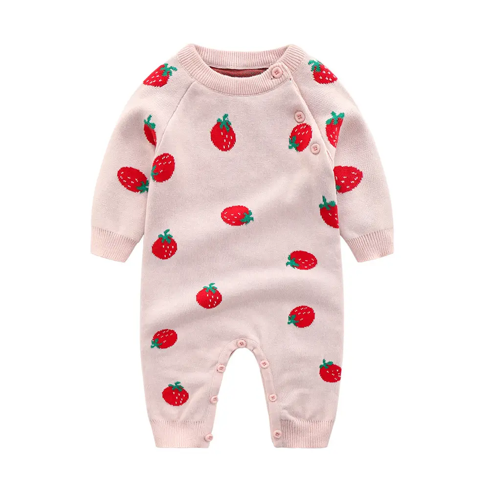 Baby Dinosaur Knitted Jumpsuit Gray Cotton