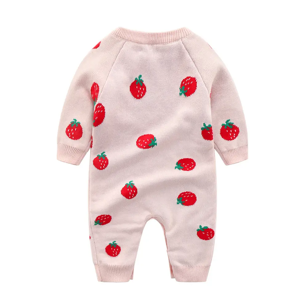 Baby Dinosaur Knitted Jumpsuit Gray Cotton