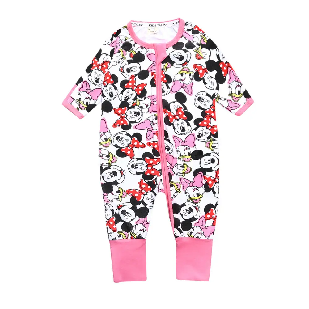 Baby Cotton Jumpsuits Cartoon Print Full Body Soft Warm