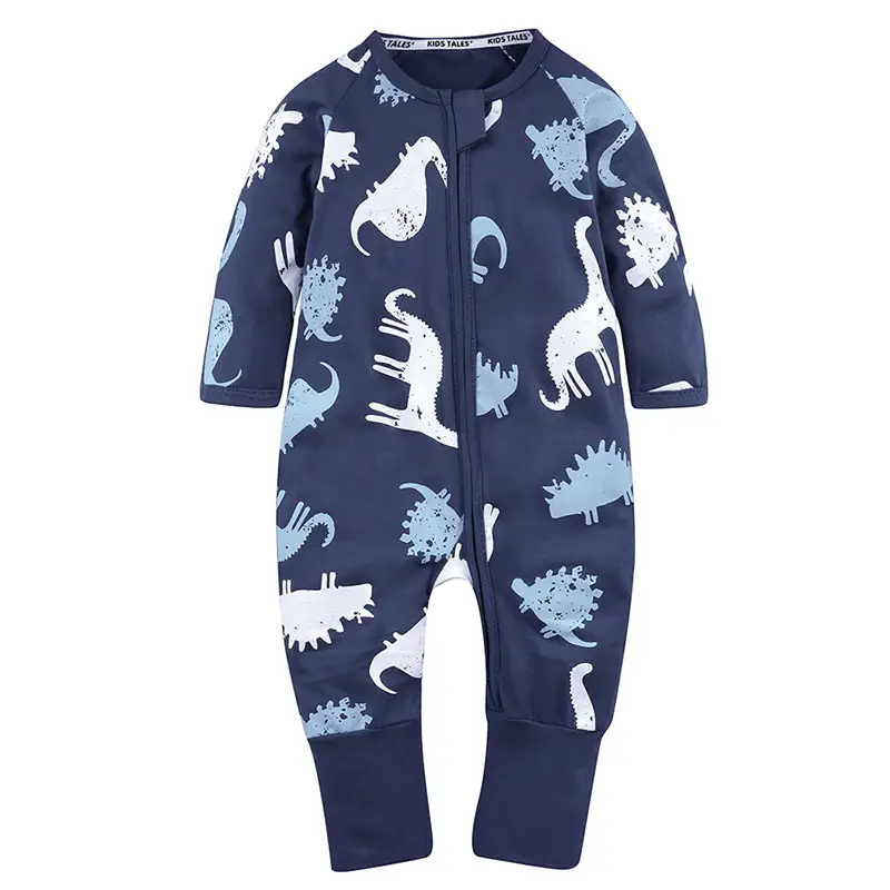 Baby Cotton Jumpsuits Cartoon Print Full Body Soft Warm