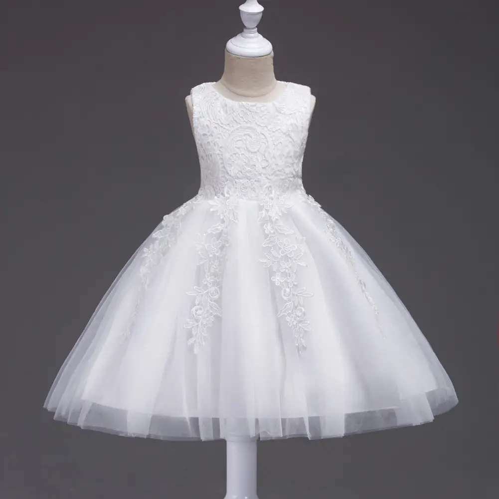 Red Lace Tulle Dress for Girls Wedding Party Wear