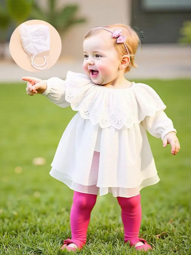 Red Lace Baby Dress for 100-Day Celebration