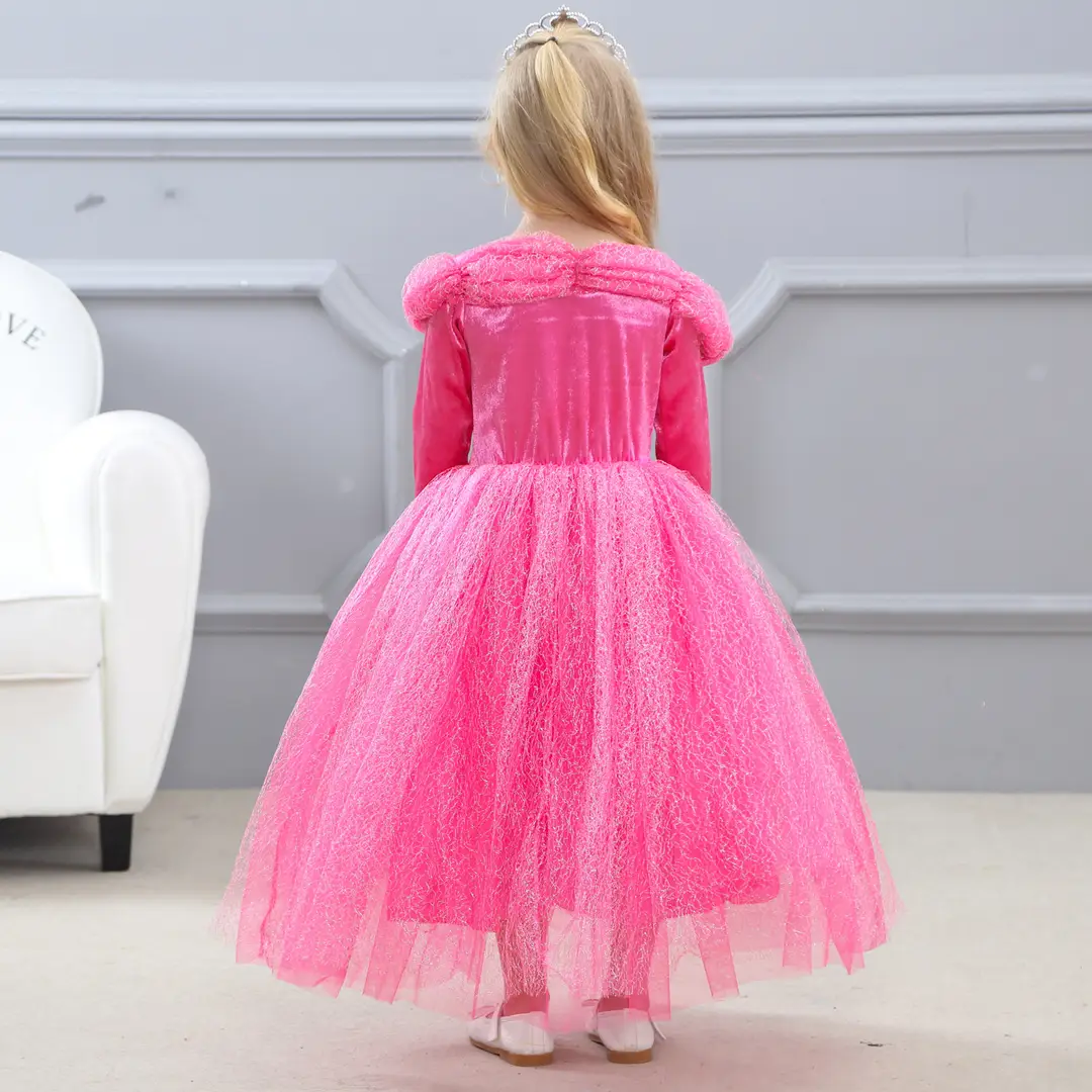 Pink Butterfly Princess Dress for Girls Medium to Large
