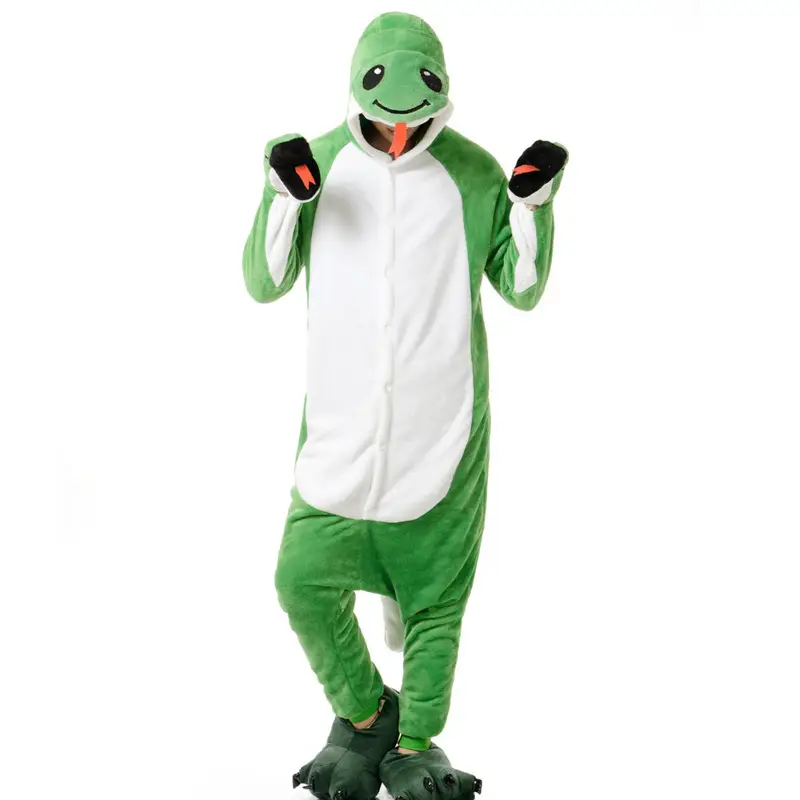 Green Snake Onesie for Kids Boys Girls Plush Costume
