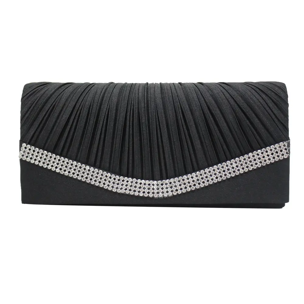 Satin Pleated Clutch for Weddings Parties