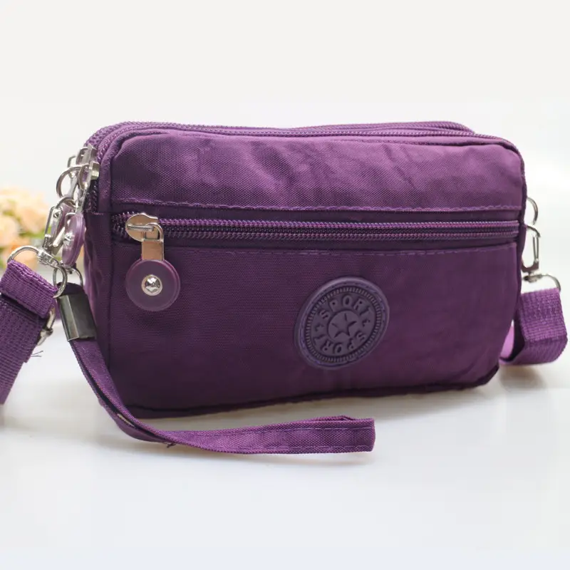 Pink Heart Crossbody Bag with 4 Zippers for Women