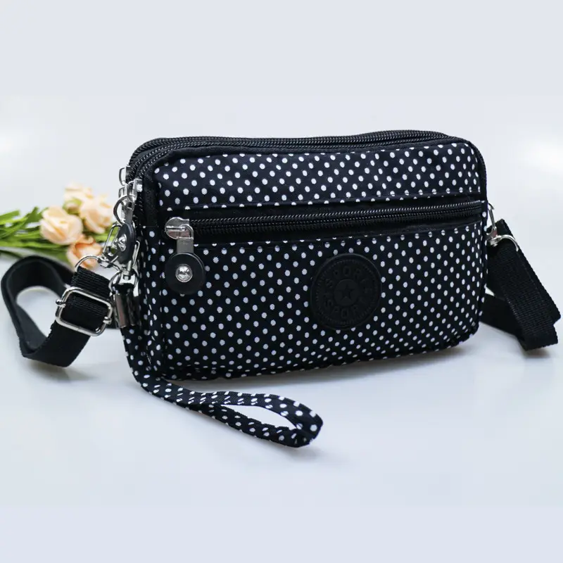 Pink Heart Crossbody Bag with 4 Zippers for Women