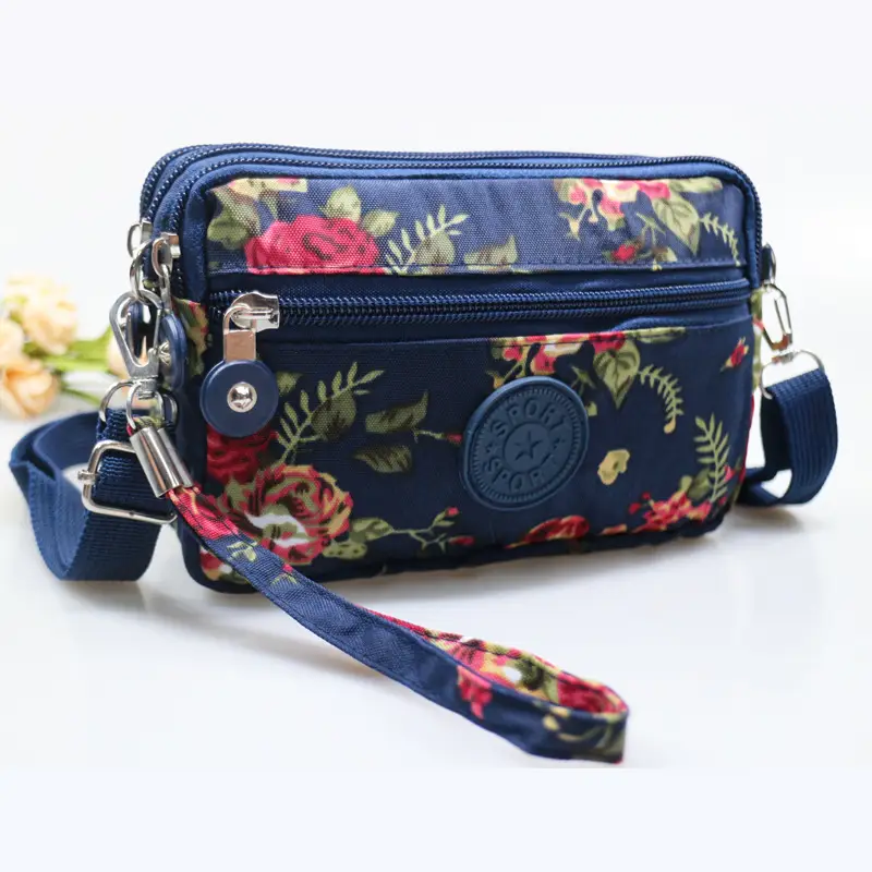 Pink Heart Crossbody Bag with 4 Zippers for Women
