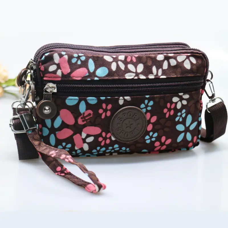 Pink Heart Crossbody Bag with 4 Zippers for Women